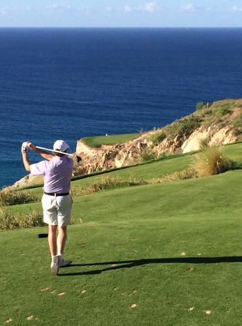 The spectacular 5th hole at Quivira