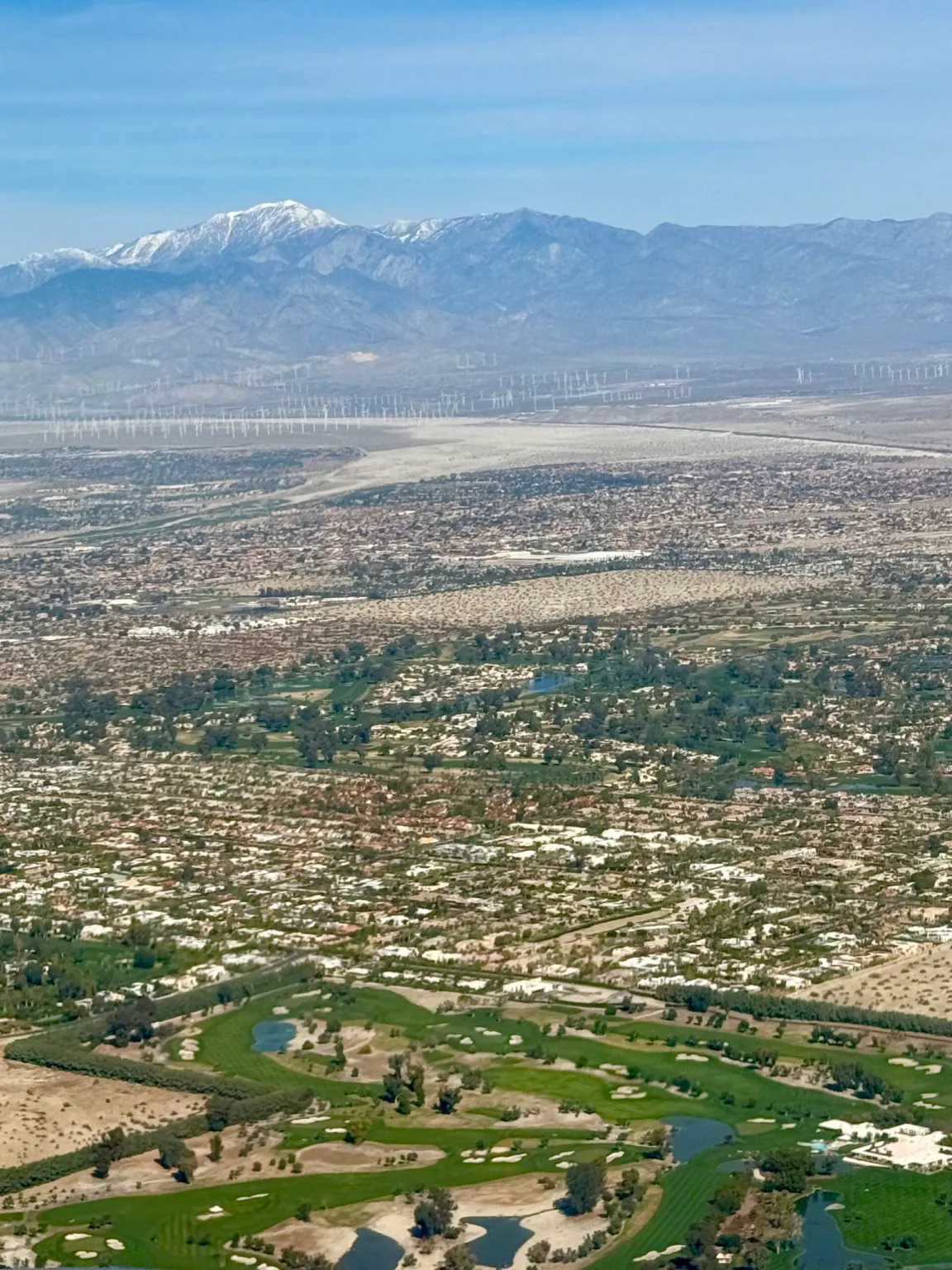 Flying into Palm Springs